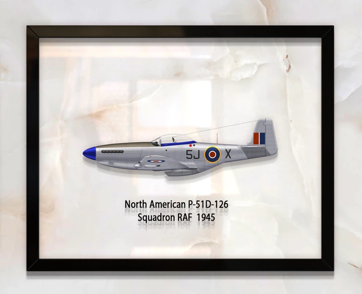 Принт на стекле Artel «Истребитель North American P-51D Mustang 126 Эскадрилья 1945 год» 36 x 28см - Фото 1 Принт на стекле Artel «Истребитель North American P-51D Mustang 126 Эскадрилья 1945 год» 36 x 28см - изображение 1