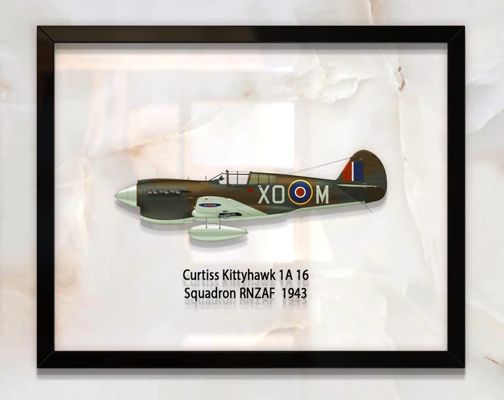 Принт на стекле Artel «Самолет Curtiss P-40 16 Эскадрилья RNZAF 1943 год» 25 x 20см - Фото 1 Принт на стекле Artel «Самолет Curtiss P-40 16 Эскадрилья RNZAF 1943 год» 25 x 20см - изображение 1