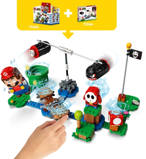 Zestaw klocków LEGO Super Mario Ostrzał Banzai Bill zestaw rozszerzający 132 elementy (71366) - obraz 13