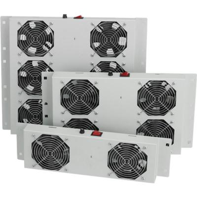 Вентиляторный модуль 4 вент. with thermostat, RAL 7035 MIRSAN (MR.FAN4AT.02) - изображение 1