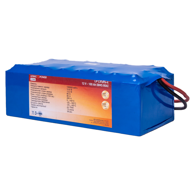 Акумулятор LP LiFePo-4 12 V — 100 Ah (BMS 80A) - зображення 2