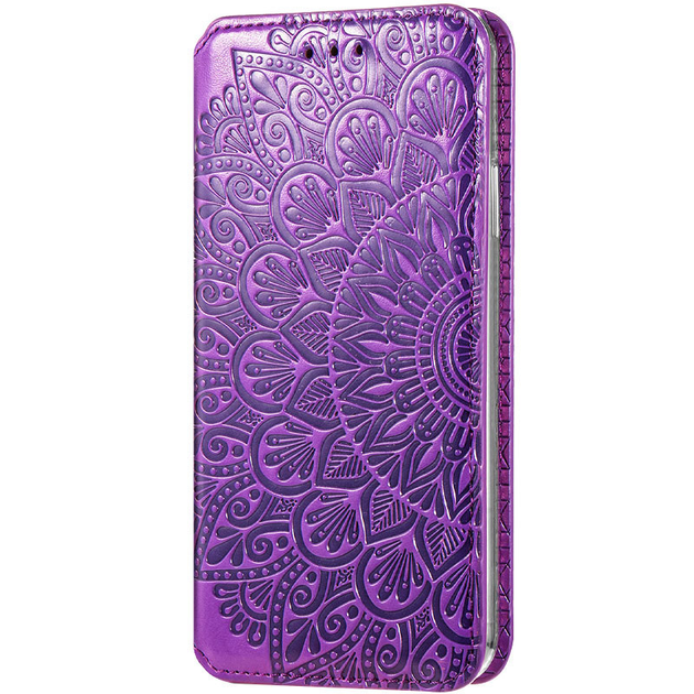 Чехол-книжка GETMAN Mandala Leather для Samsung Galaxy A32 Фиолетовый ...