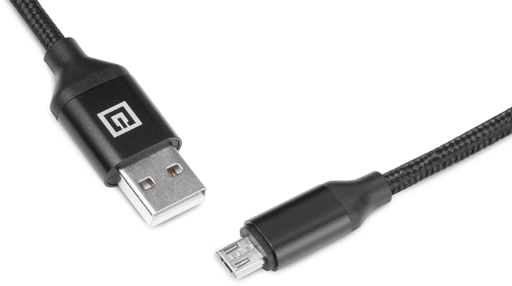 Кабель Real-El Premium USB A - Micro USB Fabric 2 м Black (EL123500048) - зображення 2
