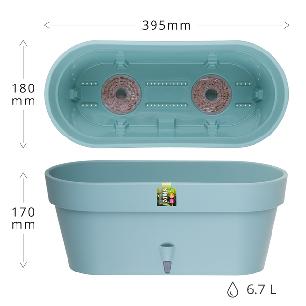 Горшок с автополивом Santino LATINA WINDOW BOX 6,7 л. лаванда (JL 40 FLA) - Фото 4 Горшок с автополивом Santino LATINA WINDOW BOX 6,7 л. лаванда (JL 40 FLA) - изображение 4
