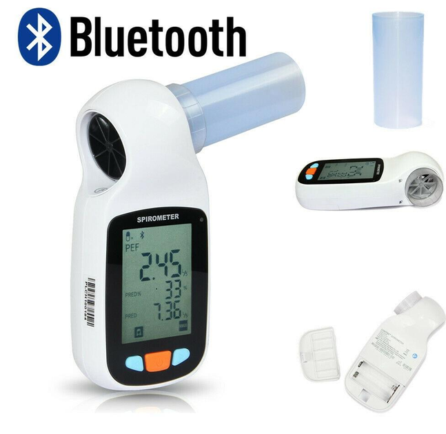Спирометр портативный Contec SP70B для определения дыхательной способности с передачей данных по Bluetooth (mpm_7414) - зображення 2
