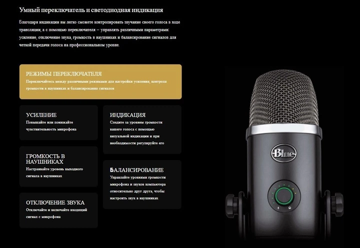 Микрофон Blue Microphones Yeti X (Blackout) – фото, отзывы