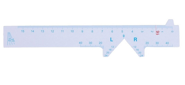 Лінійка пупілометр № 3 Hbbit Tools для підбору очок 150 мм (mpm_7453) - зображення 1