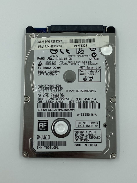 Жесткий диск Hitachi HGST Travelstar Z7K500 500Gb 7200 об