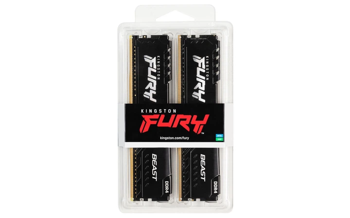 Pamięć Kingston Fury DDR4-3600 131072 MB PC4-28800 (Kit of 4x32768) Beast Black (KF436C18BBK4/128) - obraz 3