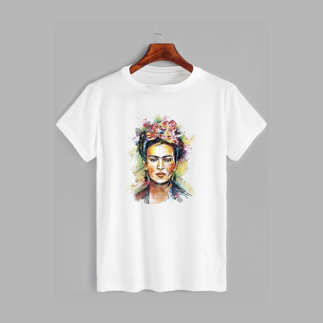 Акція на Футболка бавовняна довга чоловіча Likey Frida Kahlo - Фріда Кало M150-0131 S Біла від Rozetka