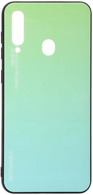 Акция на Панель BeCover Gradient Glass для Samsung Galaxy A20s 2019 SM-A207 Green-Blue от Rozetka