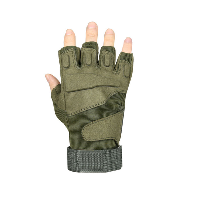 Беспалые перчатки тактические Lesko E302 Green L без пальцев армейские военные (F_7331-27161) - изображение 2