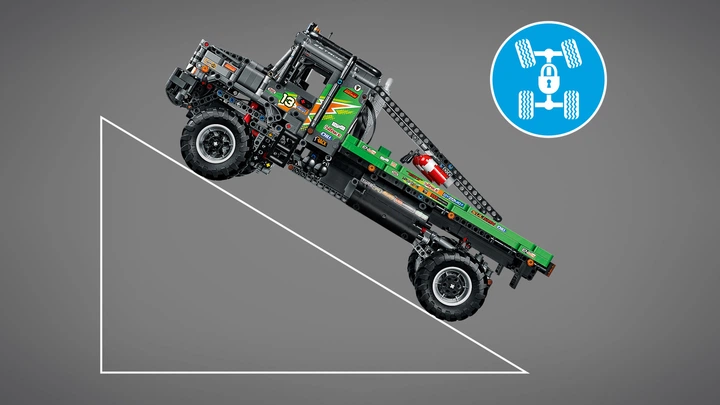 Zestaw klocków LEGO Technic Ciężarówka Mercedes-Benz Zetros z napędem na 4 koła 2110 elementów (42129) - obraz 9