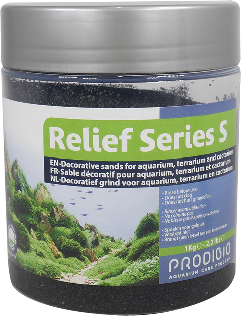 Декоративный песок Prodibio Relief Series S05 1 мм 1 кг Shiny black ...