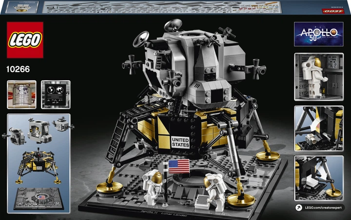 Zestaw klocków LEGO Creator Expert Lądownik księżycowy Apollo 11 NASA 1087 części (10266) - obraz 9