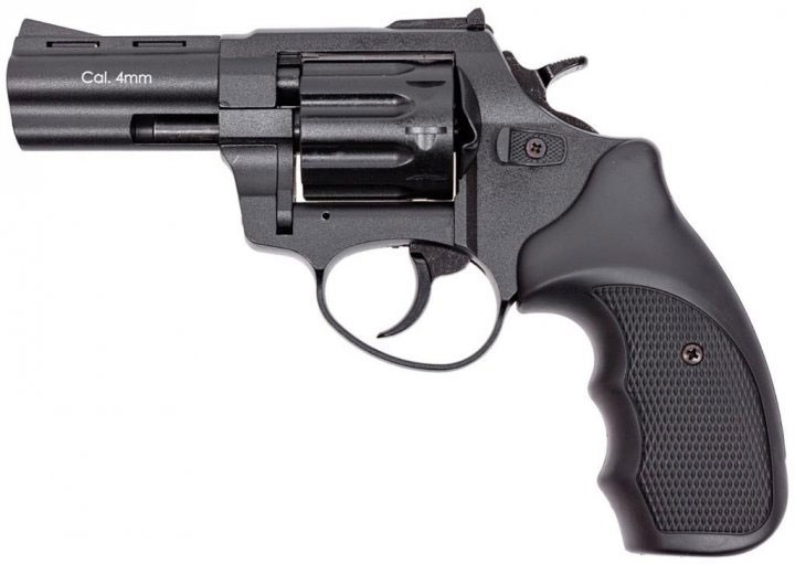 Револьвер під патрон Флобера STALKER 3 "черн. Рук. + В подарунок Патрони Флобера 4 мм Sellier & Bellot Sigal (50 шт) + Кобура оперативна для револьвера універсальна + Збройна чищення мастило-спрей XADO - зображення 2