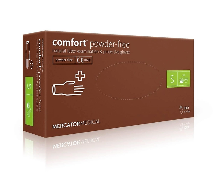 Рукавички латексні Comfort® Powder Free нестерильні неприпудрені кремові S (6736062) - зображення 1
