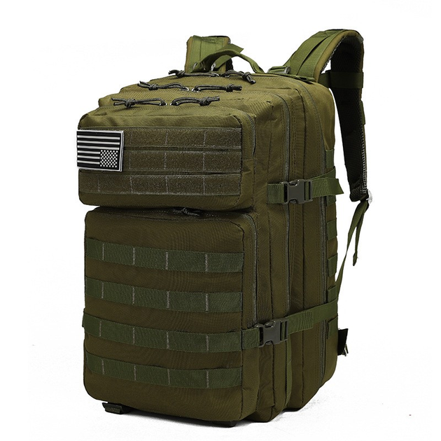 Рюкзак тактический ARMY мужской военный для похода туристический спортивный зеленый хаки(18-0002) - изображение 2