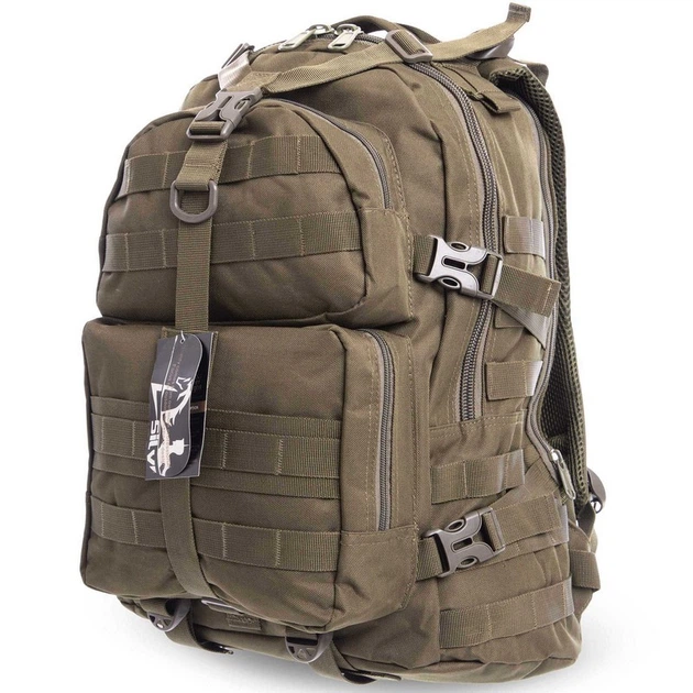 Рюкзак штурмовой тактический 25 л SILVER KNIGHT olive TY-046 - Фото 5 Рюкзак штурмовой тактический 25 л SILVER KNIGHT olive TY-046 - изображение 5