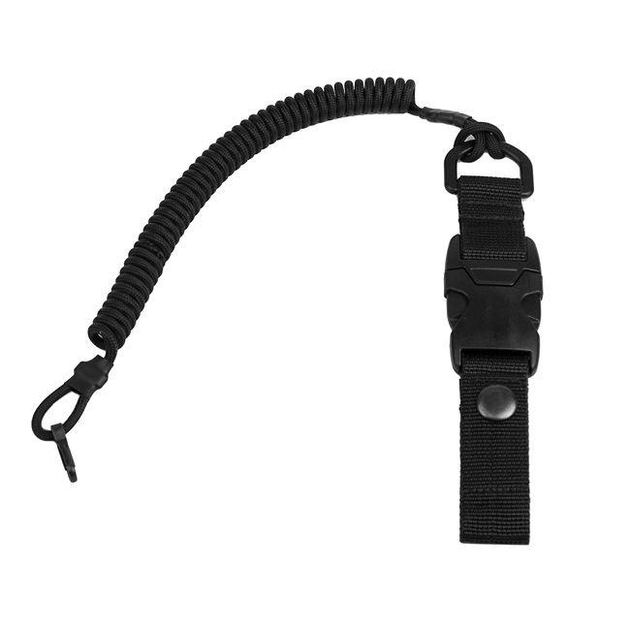 Паракордовый Страховочный шнур с карабином быстросъемный (YKK) EDCX FSC0004 Чорний - изображение 2