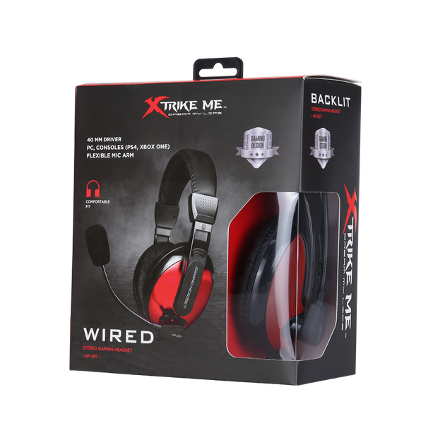 Наушники игровые Xtrike Me HP-307 с микрофоном Black/Red - изображение 4