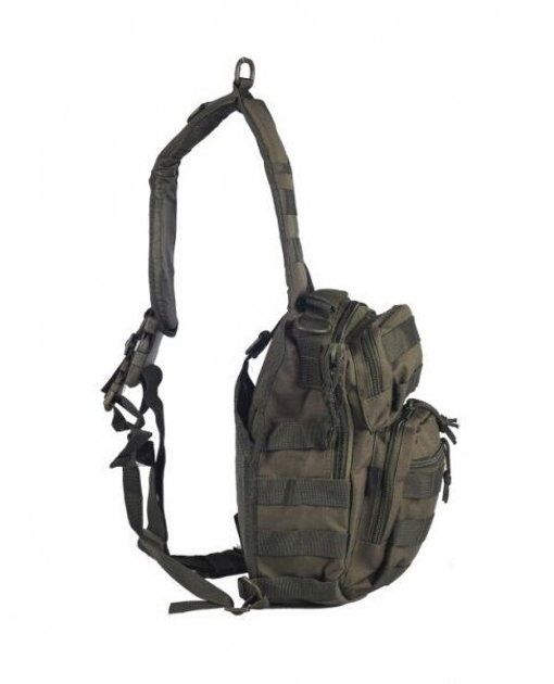Однолямочный рюкзак тактичний MIL-TEC Олива - зображення 2