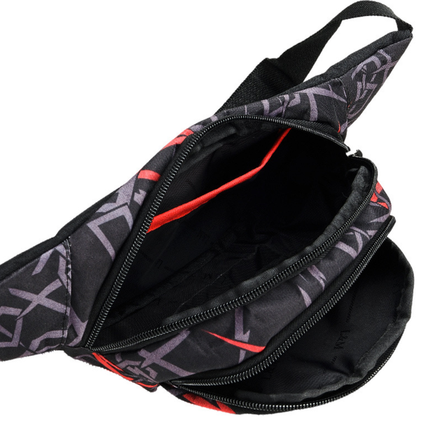 Сумка на пояс (бананка) M&JJ Sport Чорний-Червоний 21х14х8 см (2059) - Фото 3 Сумка на пояс (бананка) M&JJ Sport Чорний-Червоний 21х14х8 см (2059) - зображення 3