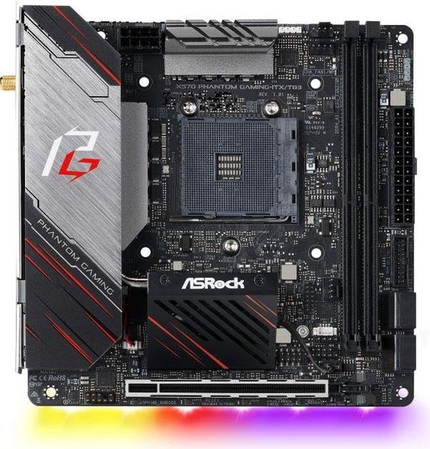 Материнская плата AsRock X570 Phantom Gaming-ITX/TB3 (sAM4, AMD X570 ...