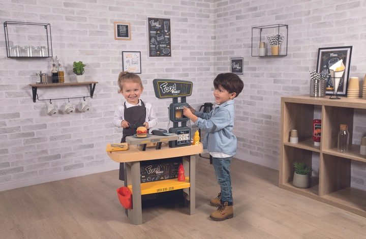 Restauracja interaktywna Smoby Toys 2 w 1 Burger House 29 akcesoriów (310910) (3032163109105) - obraz 15