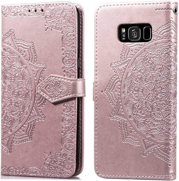 Чехол Vintage для Samsung Galaxy S8 Plus / G955 книжка с узором розовое ...