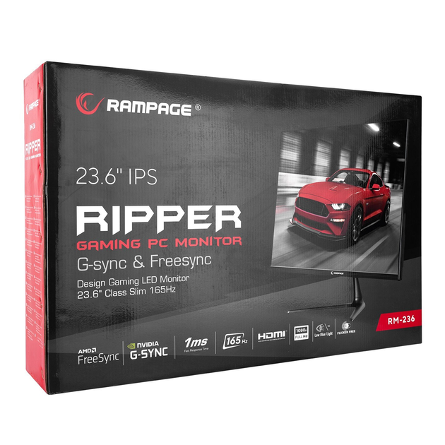 Монитор 23.6" Rampage RM-236 RIPPER IPS Panel Full HD (HDMI/DP/AUD/DC) - изображение 5