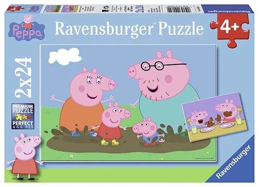 Puzzle Ravensburger Świnka Peppa Fun 24 elementy x 2 szt (4005556090822) - Zdjęcie 1 Puzzle Ravensburger Świnka Peppa Fun 24 elementy x 2 szt (4005556090822) - obraz 1