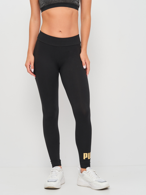 puma leggings gold logo