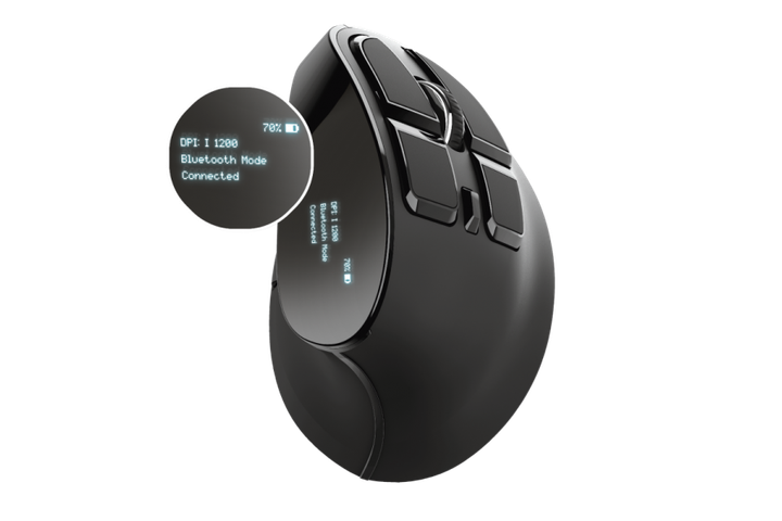 Ергономічна миша з LED дісплеєм TRUST Voxx Rechargeable Ergonomic Wireless Mouse (TR23731) - изображение 1