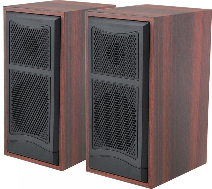 Комп'ютерні дерев'яні колонки акустика F&T 102 Brown - зображення 1