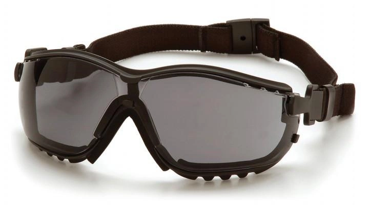 Балистические очки защитные с уплотнителем Pyramex модель V2G (gray) Anti-Fog, серые - изображение 1