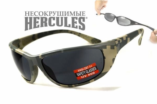 Стрелковые очки Global Vision Eyewear HERCULES 6 CAMO Smoke - изображение 1