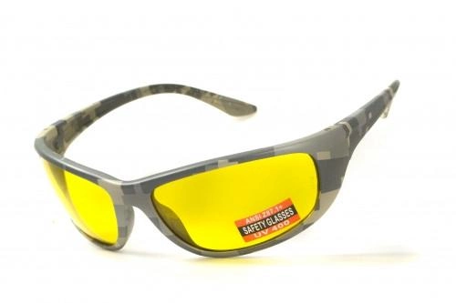 Стрелковые очки Global Vision Eyewear HERCULES 6 CAMO Yellow - изображение 2