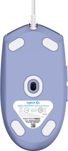 Миша Logitech G203 Lightsync USB Lilac (910-005853) - зображення 4