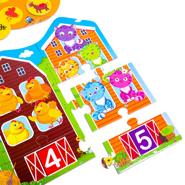Розвивальний набір 3 в 1 Vladi Toys Ферма (укр) (VT2901-03) - зображення 4