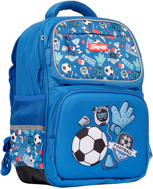 Рюкзак школьный 1Вересня S-105 Football синий для мальчиков 12 л ...