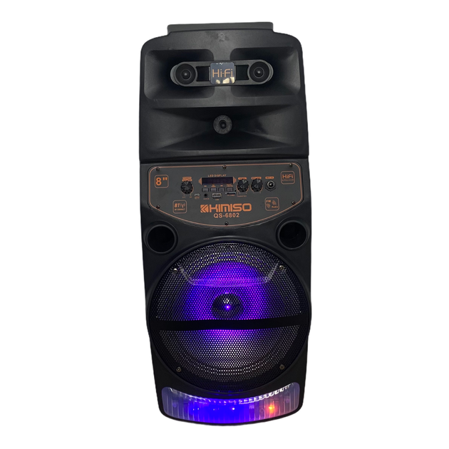 Колонка 2000W з мікрофоном для караоке з Bluetooth і підсвічуванням KIMISO QS-6802 - Фото 11 Колонка 2000W з мікрофоном для караоке з Bluetooth і підсвічуванням KIMISO QS-6802 - зображення 11