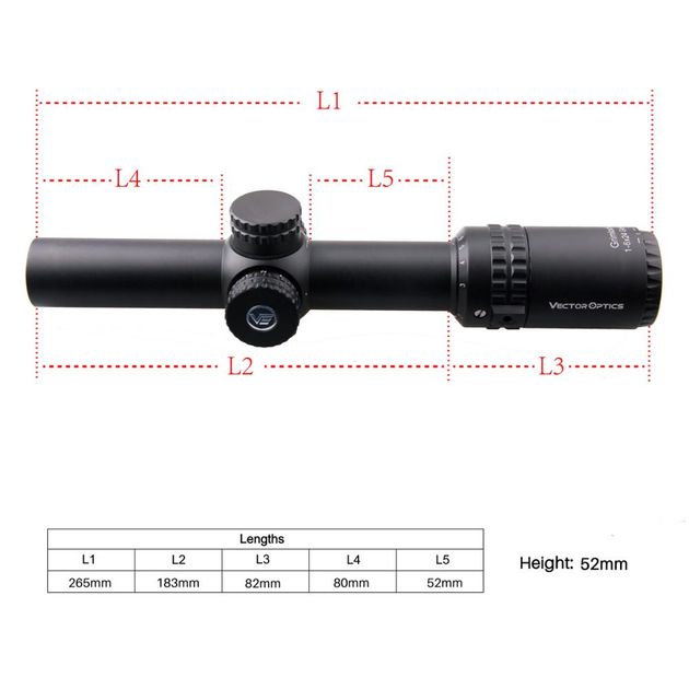 SCOC-13II Прицел оптический Vector Optics Grimlock 1-6x24 GenII SFP - изображение 5