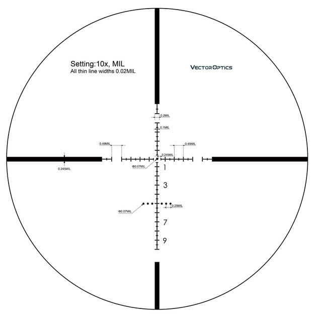 SCOL-11 Оптичний приціл Vector Optics Marksman 6-25x50 (30mm) SFP - зображення 8