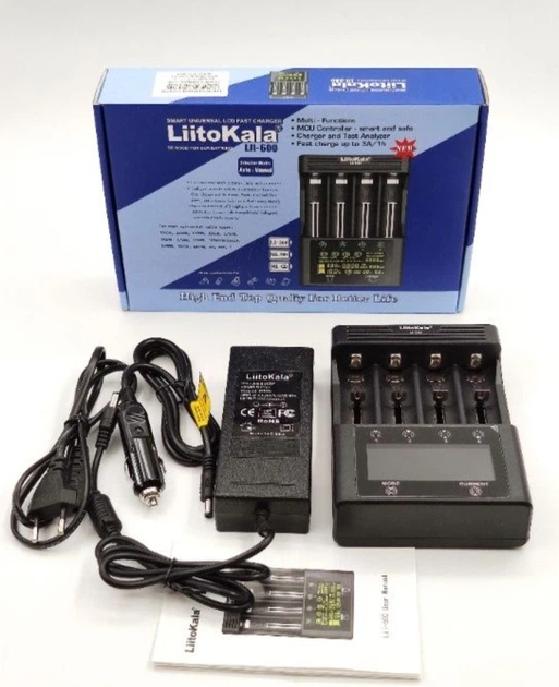 Зарядное устройство для LitoKala lii-600. Полный набор: заряд, блок ...