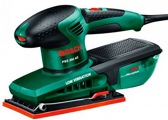 Віброшліфмашина Bosch PSS 250 AE + валіза (0603340220) - Фото 2 Віброшліфмашина Bosch PSS 250 AE + валіза (0603340220) - зображення 2