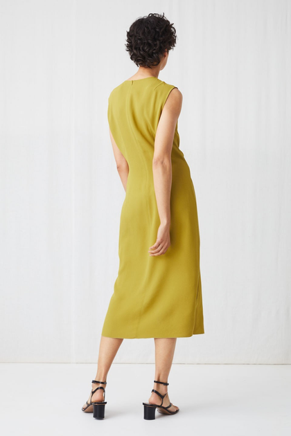 Knotted crepe dress