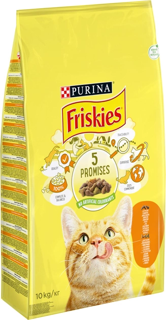 Сухой корм для кошек Purina Friskies Adult с курицей и овощами 10 кг (5997204505101) 