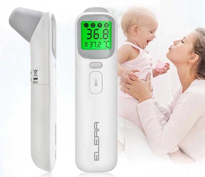Безконтактний термометр ELERA Smart (TH600 - 20A) Інфрачервоний термометр для тіла та побутових предметів Електронний градусник для дітей 4 режими роботи - зображення 1