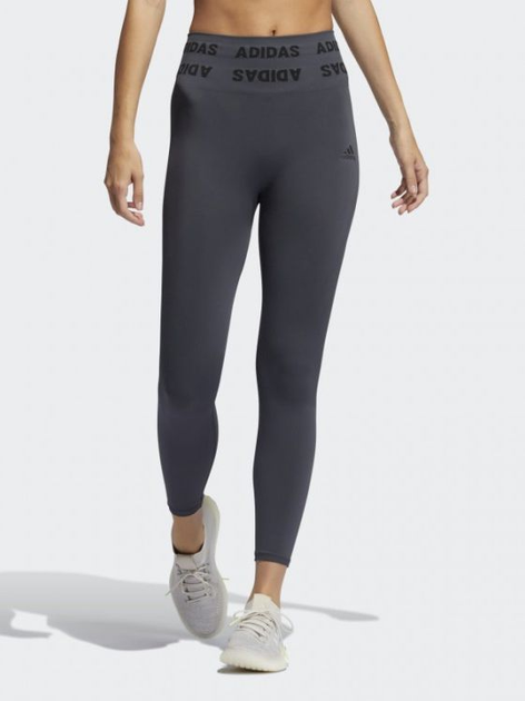 ADIDAS Women's W Lin Leg Tights (Gl0638-Xs, Medium Grey Heather/White, Xs)  : : Fashion